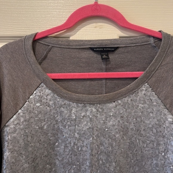 Banana Republic grey sequined sweater, medium - Picture 2 of 8